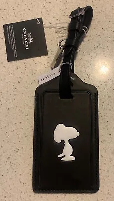 Coach X Peanuts Snoopy Leather Luggage Tag • $110
