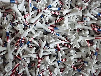 New 100 Pride Sports 3 1/4  3.25  Evolution Golf Tees USA Flag White Blue Red • $14.99