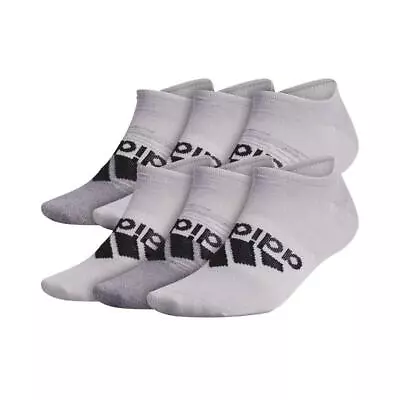 Adidas Athletic Superlite No Show Socks (6 Pairs) - One Size - Grey • $42.95