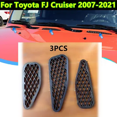 For Toyota FJ Cruiser 2007-2021 Air Cowl Grille Flow Heater Duct Hole Cover 3PCS • $33.97