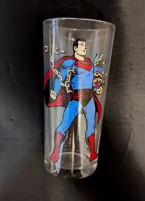 SUPERMAN 1975 DC Comics Vintage Collectible PEPSI Drinking Glass Series 6 T • $19.95