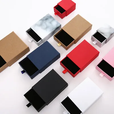 NEW Jewelry Gift Paper Boxes Ring Earring Necklace Watch Bracelet Box Black Pink • £2.54