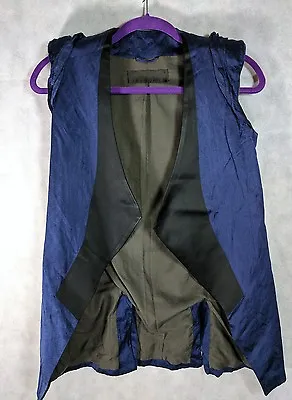 Haider Ackermann Silk Metallic Deconstructed Vest Size 36 Waistcoat • $225