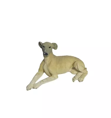 Greyhound Dog Figurine Proud Laying Position Fawn Puppy Ceramic Vintage 4¾  L  • $14.80