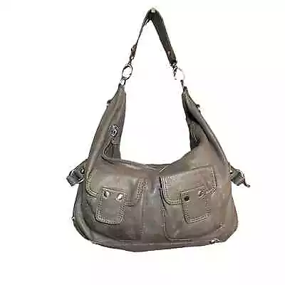 Linea Pelle Leather Hobo Handbag Unique Taupe Brown Color  • $100