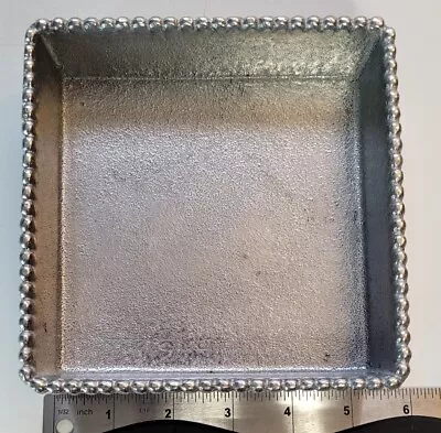 Mariposa Square Cocktail Napkin Holder Trinket Change Dish Recycled Metal Mexico • $15