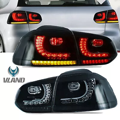 VLAND LED Smoked Tail Lights For VW Volkswagen Golf 6 MK6 GTI R 2010-2014 LH+RH • $249.99