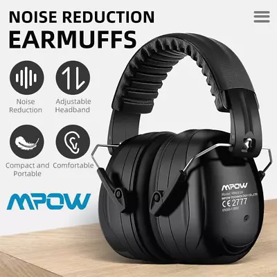Mpow SNR 34dB Noise Reduction Safety Ear Muffs Hearing Protection For Shooting • £12.99