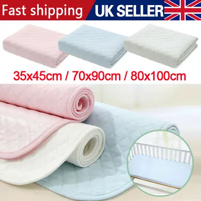 Washable Absorbent Incontinence Bed Pad Mats Sheet Mattress Reusable Protector • £7.59
