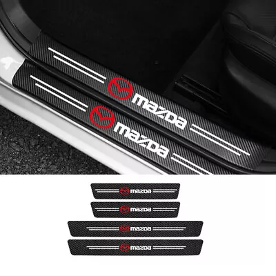 4PCS Car Door Plate Sill Scuff Cover Anti Scratch 3D Decal Sticker For Mazda • $11.49