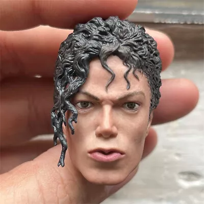 New 1/6 Michael Jackson Head Carving Painted White Sculpture For 12'' FigureBody • $107.10