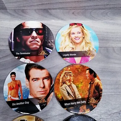 MGM 2010 Movies Drink Coasters Terminator James Bond Midnight Cowboy Harry Sally • $19.99