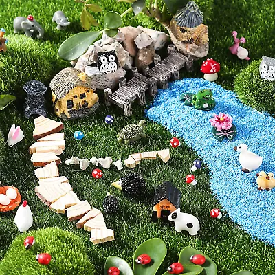 172Pcs Miniature Fairy Garden Accessories - Animal Figurines And Mini Landscapes • $16.14