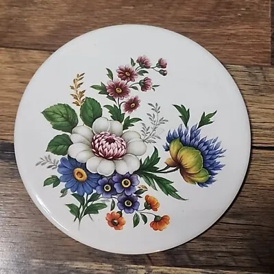 Vintage Wall Decor Ceramic Trivet 6  Floral  • $9.75