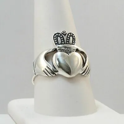 Claddagh Ring - 925 Sterling Silver - Unisex Celtic Jewelry Friendship Mens NEW • $27