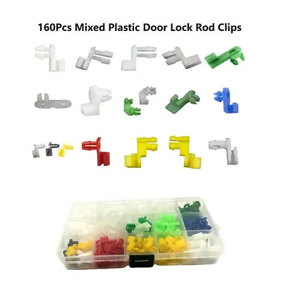 160PCS Mixed Universal Door Lock Rod Clip Side Fasteners Car Wire Clips With Box • $43.95