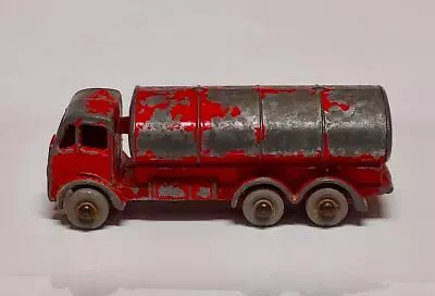1958 Lesney Matchbox No 11 Petrol Road Tanker Gray Wheels Made In England • $8.99