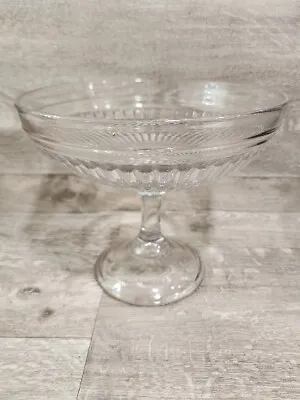 Vintage Antique EAPG Pressed Clear Glass Compote Candy Dish • $18