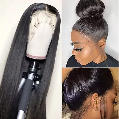 20In 360 Lace Front Wig Human Hair Pre-Pulled Baby Hair Glue Free Human Hair Wig • $19.24