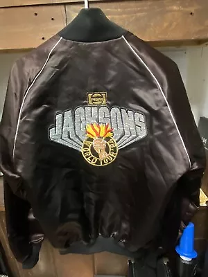 Jackson World Tour 1984 Michael Jackson Black Satin Jacket Pepsi  Small • $150