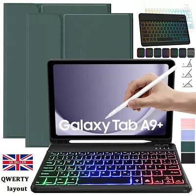 Backlit Keyboard Case With Mouse For Samsung Galaxy Tab A9 Plus S9 S8 S7 S6 Lite • £23.99