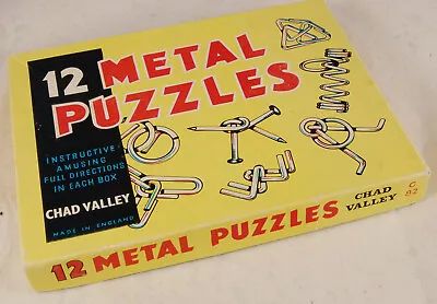 Chad Valley - 12 Metal Puzzles - No Directions • £5