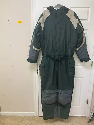 Cabelas Mens Green Black Coverall Snowmobile/winter Snow Suit Size 2XL Tall • $137.95