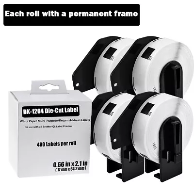 4Rolls Multi Purpose White Thermal Paper Labels DK-1204 For Brother QL-710 • $23.99