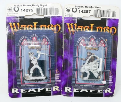 $10.20 • Buy WarLord  Reaper Jackie Bones And Strach Hero Metal Game Miniature Lot