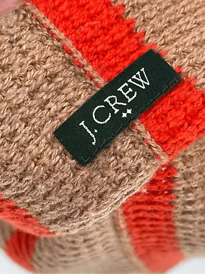 J. Crew Scarf Women  Camel Tan Orange Striped Infinity • $19