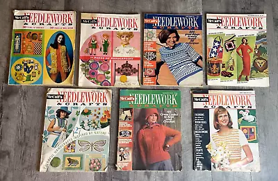 McCalls Needlework & Crafts Magazines Lot Of 7 Vintage 1970s BOHO Fashion Design • $79.98