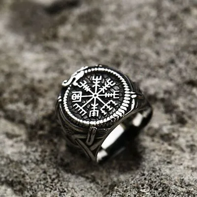 Viking Vintage Stainless Steel Ring Men Fashion Jewelry Accessories Wedding Band • $12.10