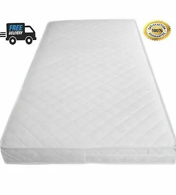 100% Pure Foam Toddler Cot Bed Quilted Waterproof Breathable Soft Mattress Sizes • £48.99