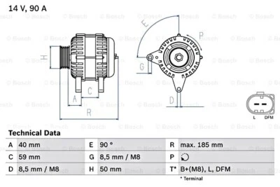 $368.96 • Buy BOSCH Alternator For SEAT Alhambra Arosa SKODA Fabia I VW Bora 90-22 0986041920