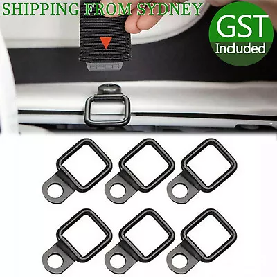 $8.99 • Buy 6Pcs Black Heavy Duty Fixing Point Anchor Eye Tie Down Lashing Loop D-Ring Hook