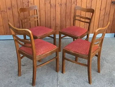 Dining Room Chairs Art Deco 4x Bauhaus Old Antique Upholstered • $282.30