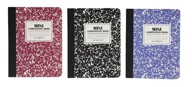 New (Set Of 3) Mini Marble Composition Notebook Book Journal Small Lined Paper • $6.99