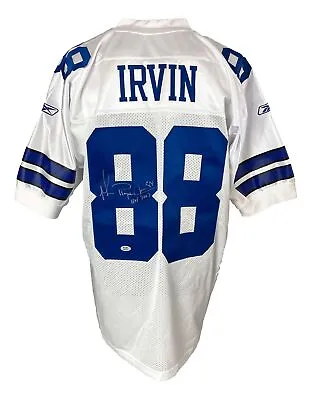 Michael Irvin Signed Dallas Cowboys Authentic Reebok Jersey HOF 2007 Insc PSA • $379.99