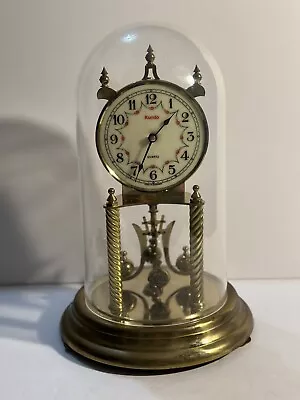 Vintage Kundo Quartz Anniversary Clock Plastic Dome Pendulum Spin German Battery • $55