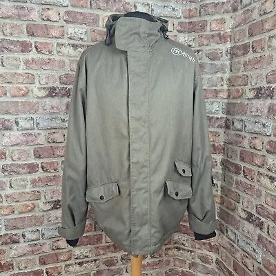 Parka Jacket Mens Large Khaki Green Military Light Padding Hooded • $21.47