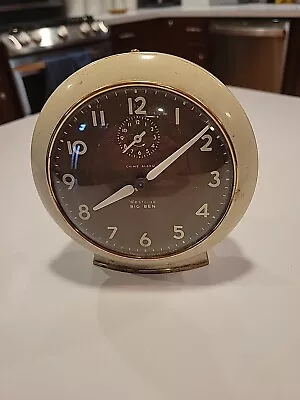 Vintage WESTCLOX Big Ben Chime Alarm Clock Model 2A 48H Cream & Brown • $29.95