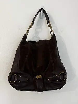 Vintage Micheal Michael Kors Hand Shoulder Bag Pebble Leather/Suede Brown Bucket • $68.99