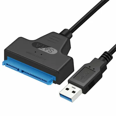$14.79 • Buy USB 3.0 To SATA Adapter Hard Drive Reader Cable For 2.5  Inch SSD/HDD Drives 