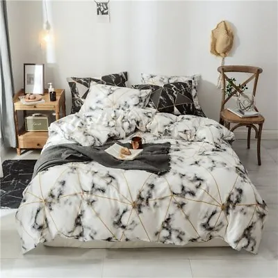 Geometric Print Duvet Cover Set Super Soft Bedding Set Duvet Cover 1/2Pillowcase • £331.67