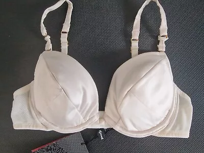 Gossard Satin Superboost Multiway Plunge Bra 4621 Ivory 32b • £15