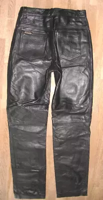 Wow Narrow   Linus   Men's Leather Jeans/Leather Pants IN Black W29  / L30   • $34.40