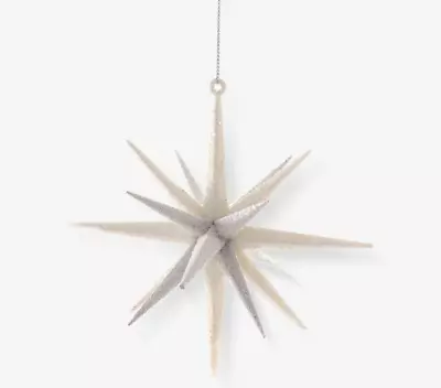 8  Cody Foster White Starburst Retro 60s Vntg Christmas Tree MCM Decor Ornament • $8.95