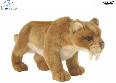 Sabre Tooth Tiger 5564 Soft Toy By Hansa -Brand New - Lincrafts UK Est 1993 • £34.99