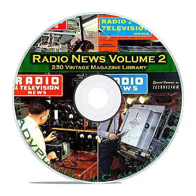 Radio & TV News Electronics World Vol 2 230 Classic OTR Magazines PDF DVD B83 • £7.91