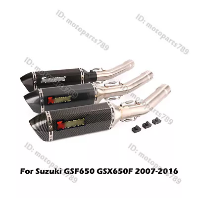 For Suzuki GSF650 GSX650F Exhaust System 370mm Muffler DB Killer + Mid Link Pipe • $162